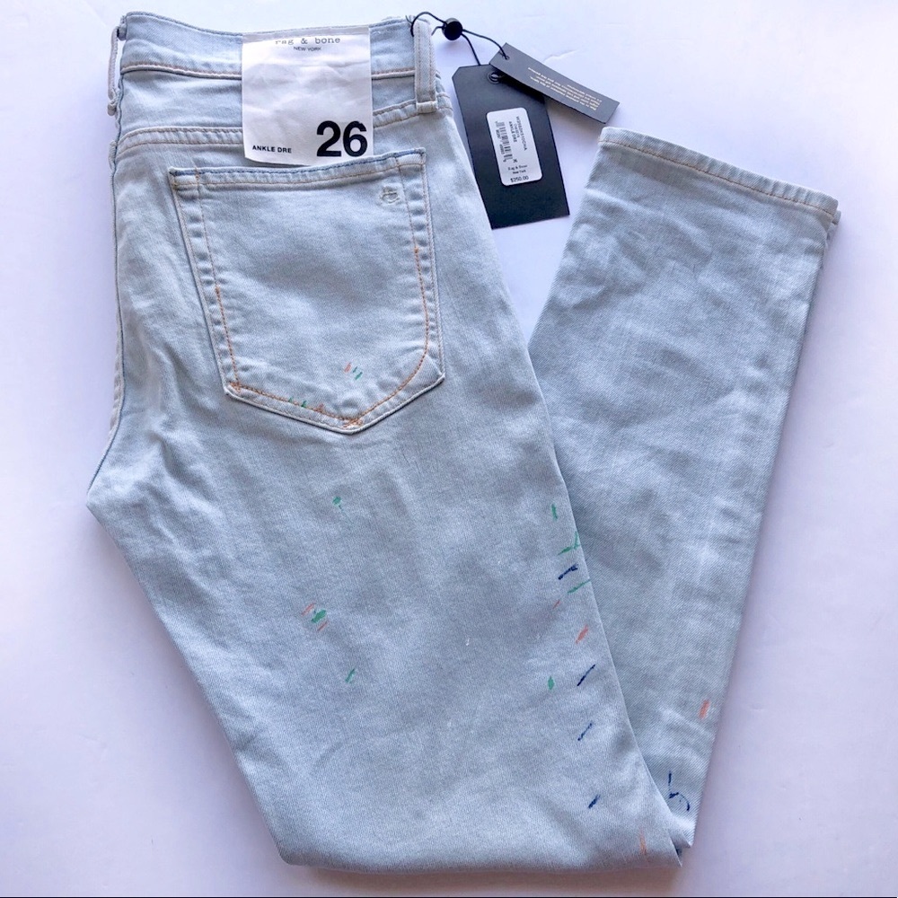 rag&bone NWT Dre Paint Splatter Skinny Jeans - Picture 5 of 8